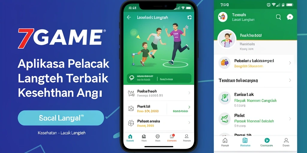 Antarmuka 7GAME yang menarik dan fungsional untuk pelacakan langkah.