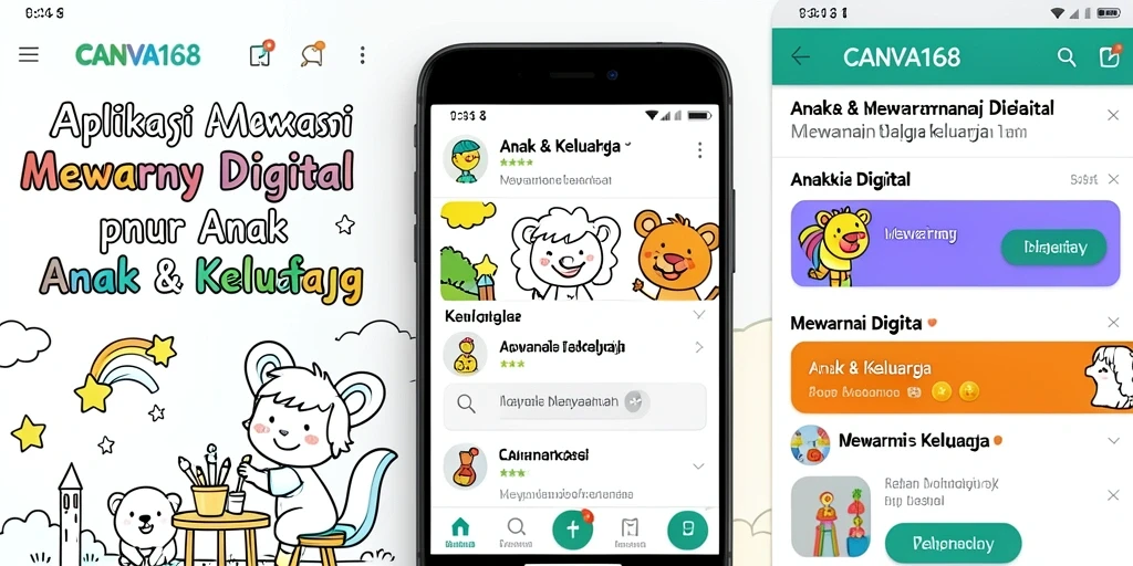 Antarmuka CANVA168 yang menarik untuk Mewarnai Digital.