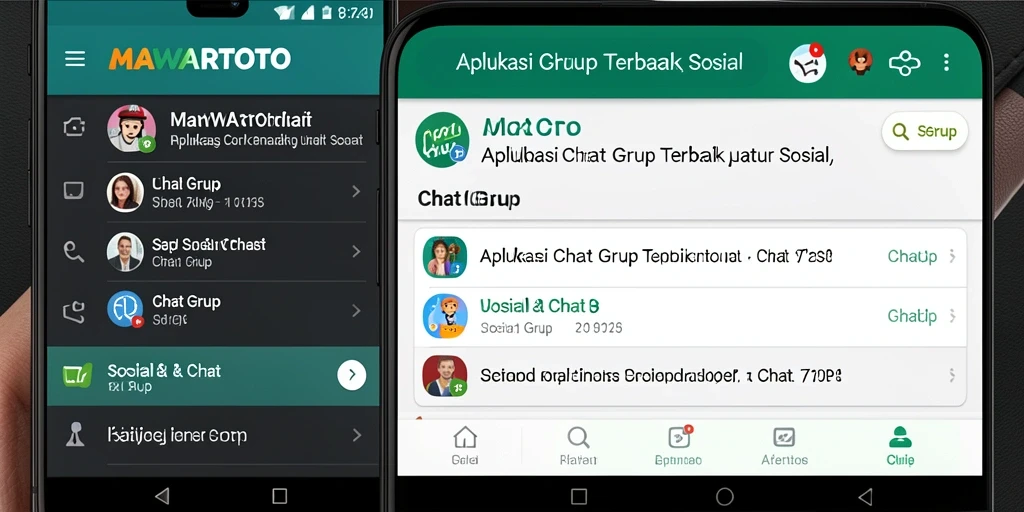 Tampilan antarmuka MAWARTOTO yang modern dan intuitif untuk Chat Grup.