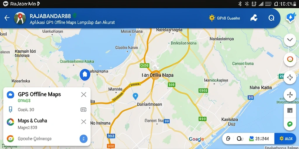 Tampilan antarmuka RAJABANDAR88 yang user-friendly untuk GPS Offline Maps.