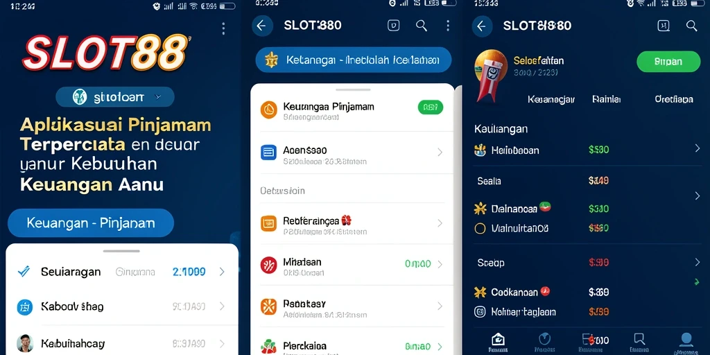 Antarmuka aplikasi SLOT88 yang ramah pengguna untuk pengajuan pinjaman.